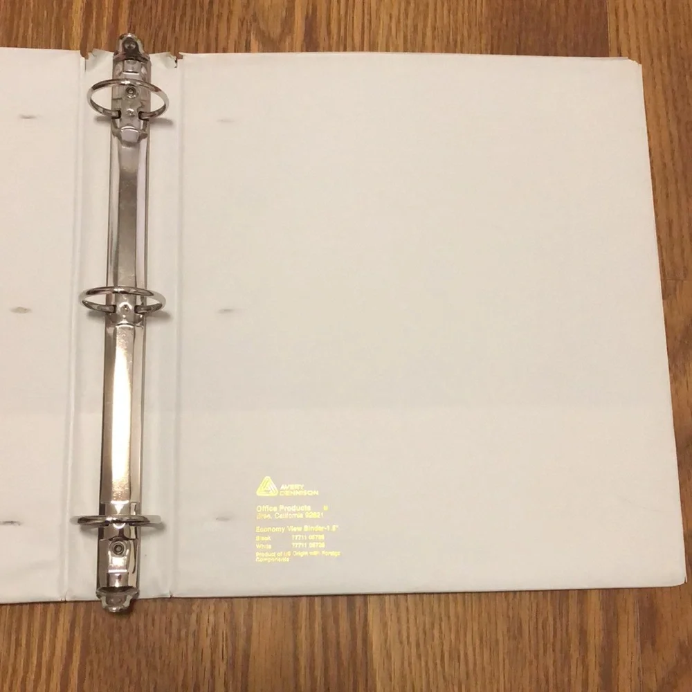 Lot of 3 white 3 ring binders